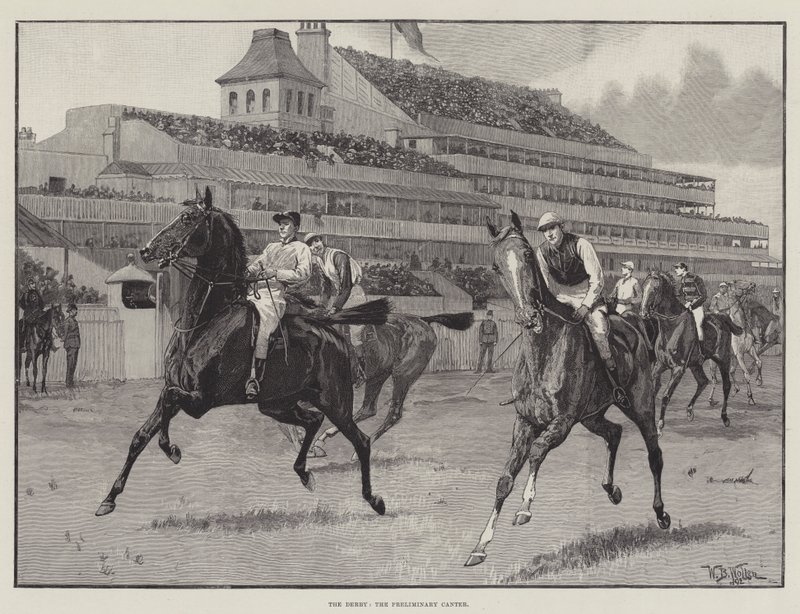 De Derby, de voorbereidende galop door William Barnes Wollen