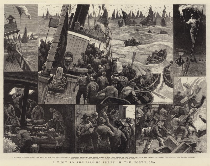 Een bezoek aan de vissersvloot in de Noordzee door William Bazett Murray