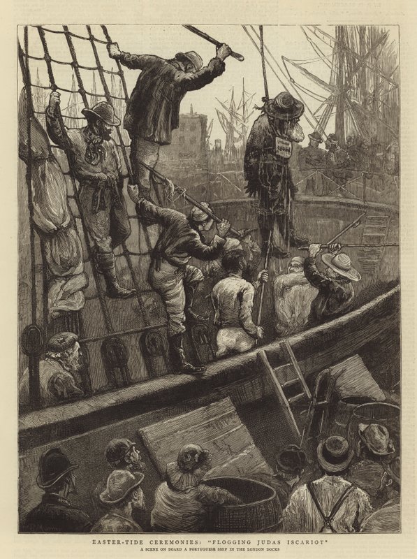 Paastijd Ceremonies, Geseling van Judas Iskariot door William Bazett Murray