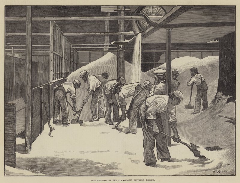 Suikermaken bij de Counterslip-raffinaderij, Bristol door William Bazett Murray