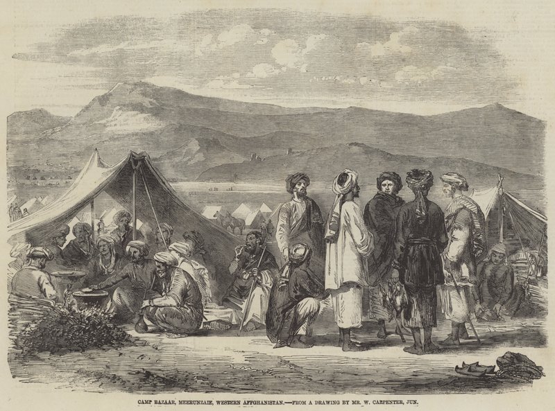 Kamp Bazaar, Meerunzaie, West-Afghanistan door William Carpenter