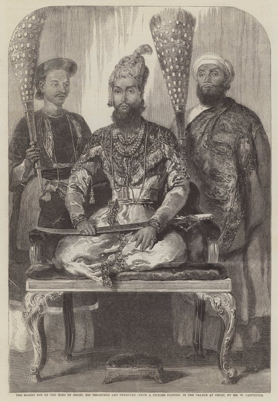 De Oudste Zoon van de Koning van Delhi, zijn Penningmeester en Arts door William Carpenter