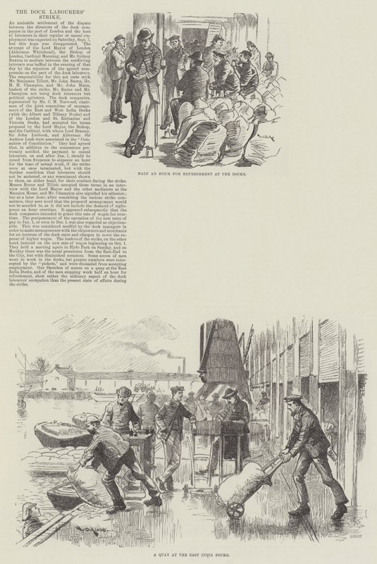 De Staking van de Havenarbeiders door William Douglas Almond