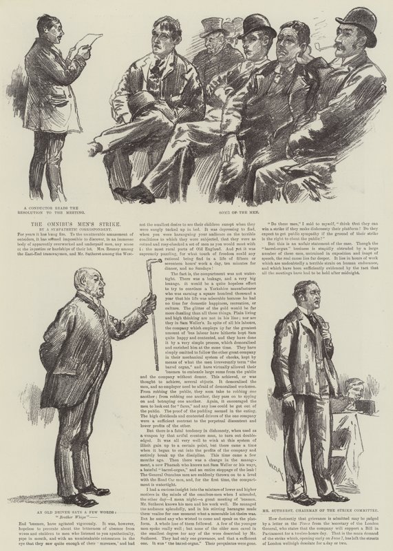 De staking van de omnibusmannen door William Douglas Almond