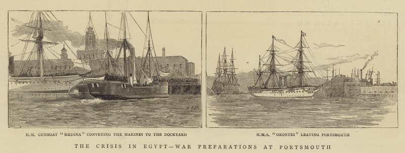 De crisis in Egypte, oorlogsvoorbereidingen in Portsmouth door William Edward Atkins