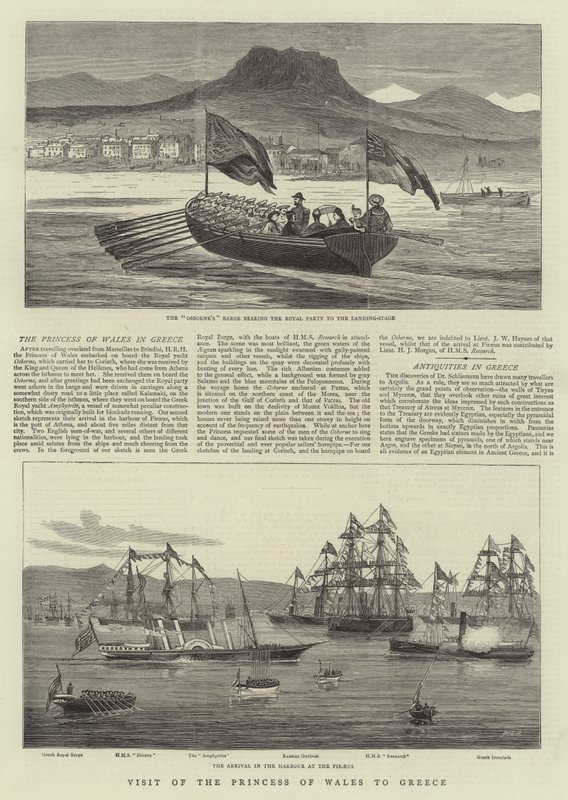 Bezoek van de prinses van Wales aan Griekenland door William Edward Atkins