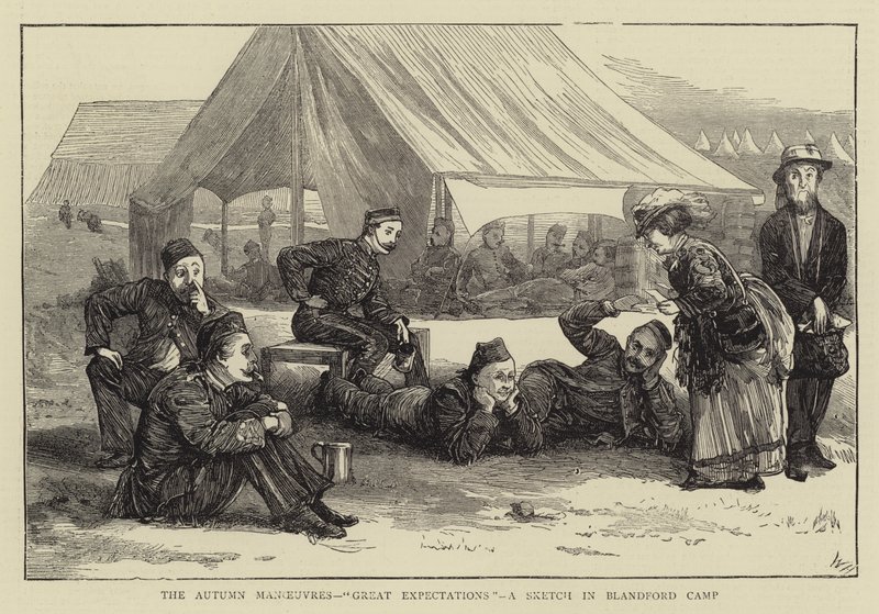 De Herfstmanoeuvres, Grote Verwachtingen, een Schets in Blandford Kamp door William III Bromley