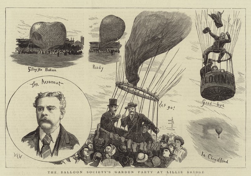 Het Tuinfeest van de Ballonvereniging bij Lillie Bridge door William Lionel Wyllie