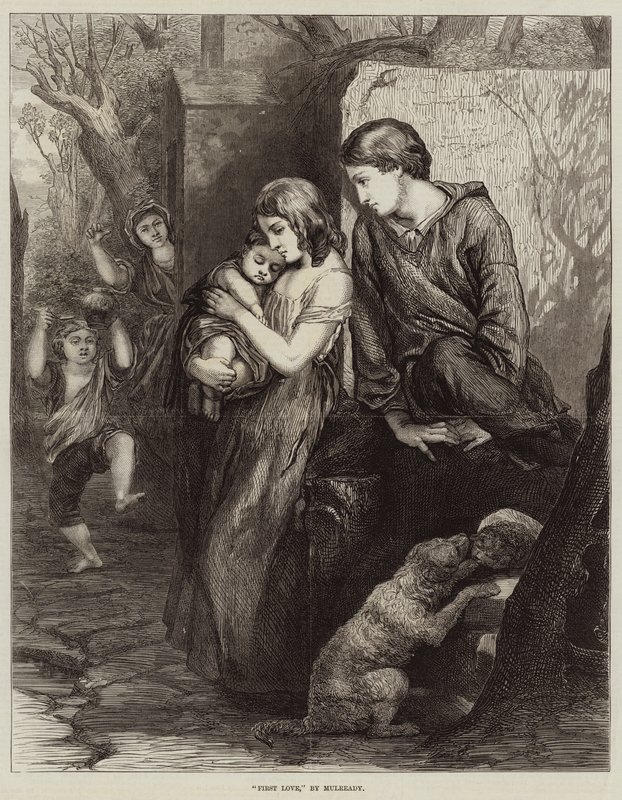 Eerste liefde door William Mulready