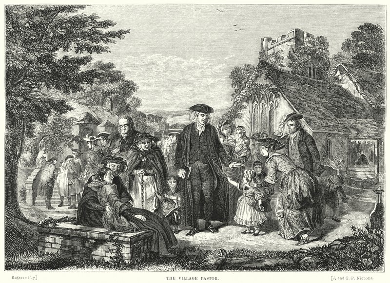 De dorpspastoor door William Powell after Frith