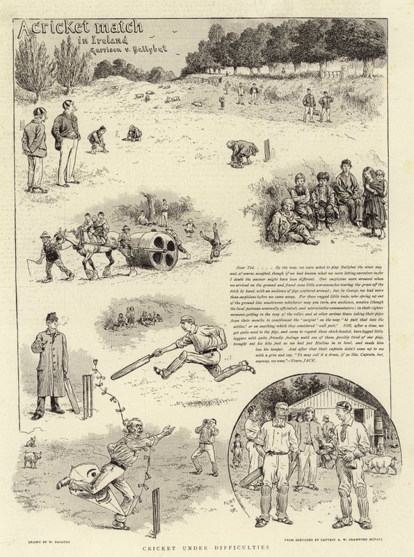 Een cricketwedstrijd in Ierland door William Ralston