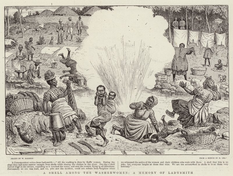 Een Schelp tussen de Wasvrouwen, Een Herinnering aan Ladysmith door William Ralston