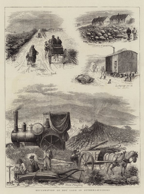 Herwinning van veenland in Sutherlandshire door William Ralston