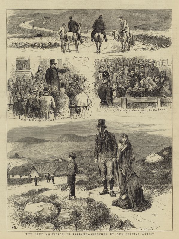 De landagitaties in Ierland door William Ralston