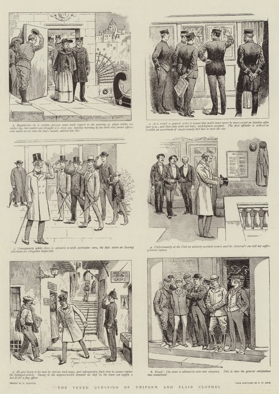 De lastige kwestie van uniform en burgerkleding door William Ralston