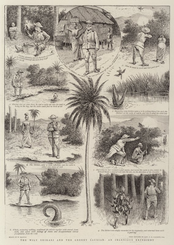 De sluwe Shikari en de hebzuchtige Sauriër, een ingenieus expedient door William Ralston