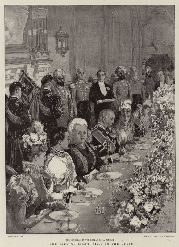 Het bezoek van de koning van Siam aan de koningin door William Small