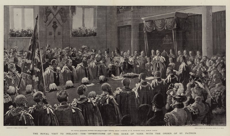 Het koninklijk bezoek aan Ierland, de investituur van de hertog van York met de Orde van Sint Patrick door William Small