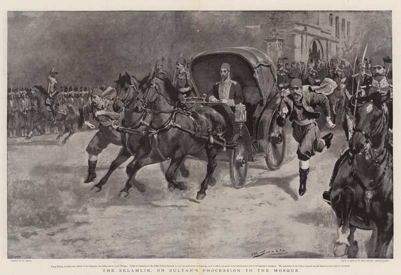 De Selamlik, of de Processie van de Sultan naar de Moskee door William Small