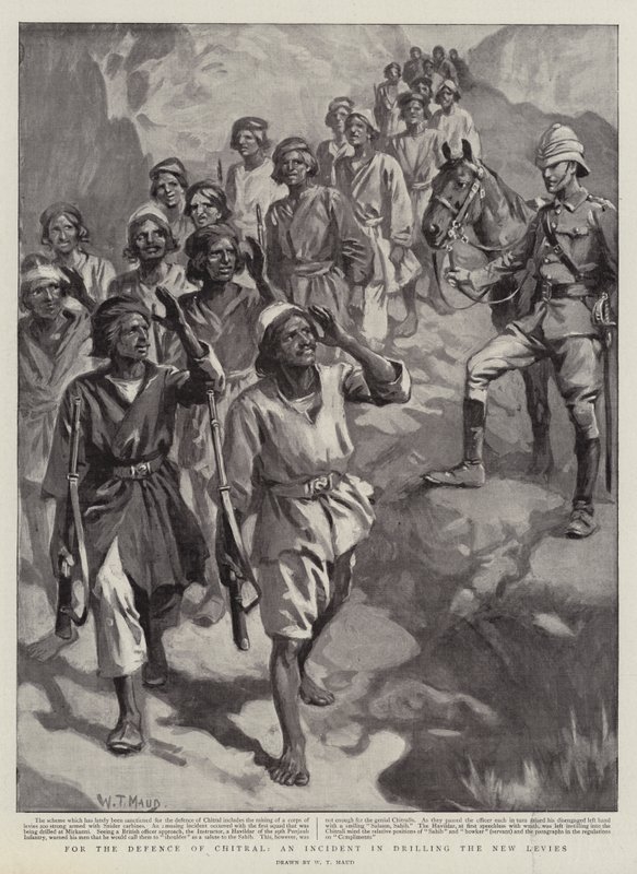 Voor de verdediging van Chitral, een incident bij het trainen van de nieuwe rekruten door William T. Maud