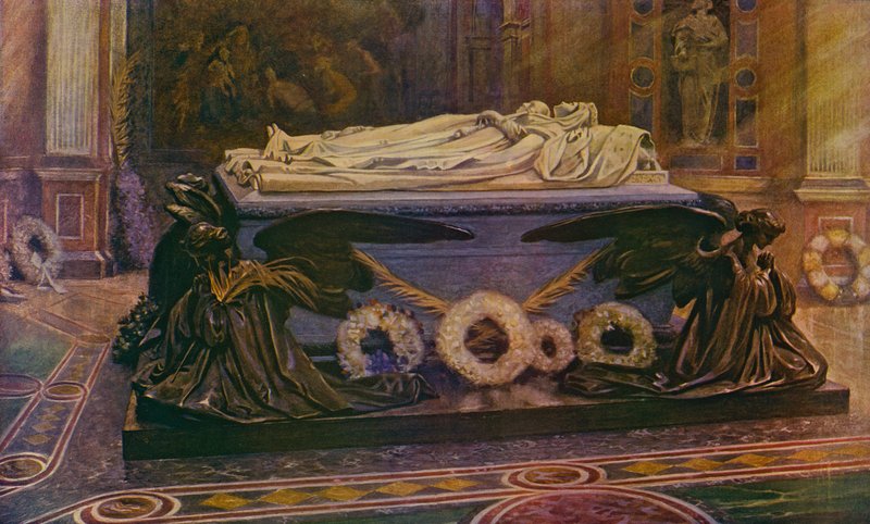 De graven van koningin Victoria en de prins-gemaal in het koninklijk mausoleum in Frogmore door William T. Maud