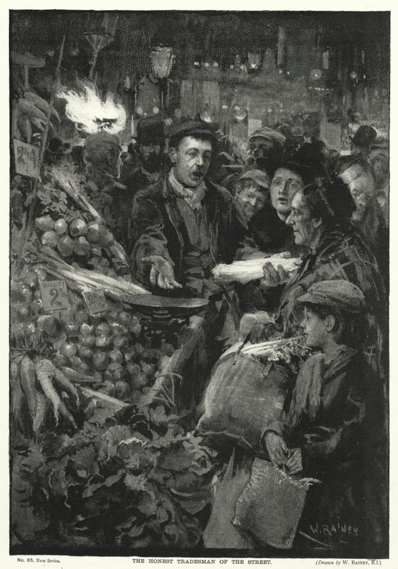 De eerlijke ambachtsman van de straat door William after Rainey