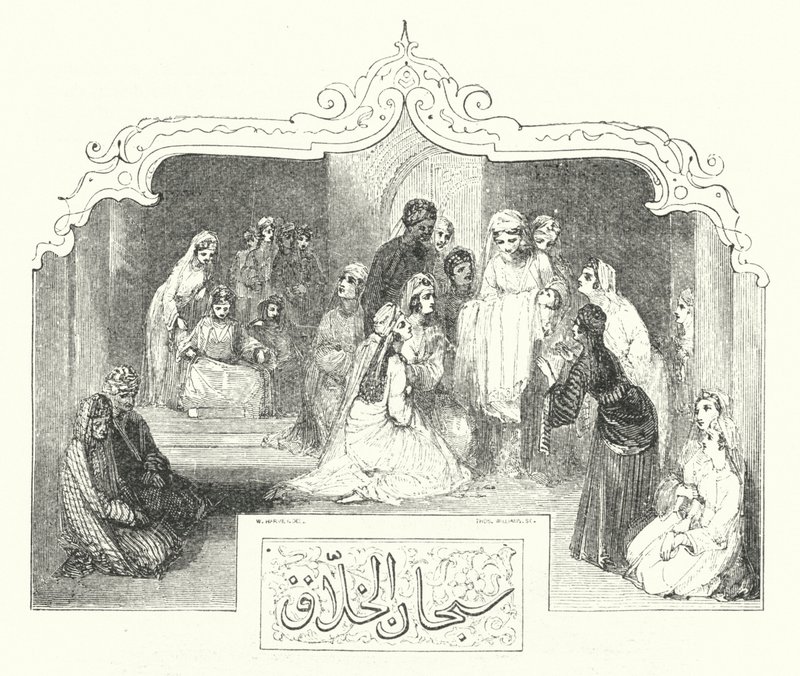 Het verhaal van prins Kamar-ez-Zeman en prinses Budoor (gravure) door William (after) Harvey