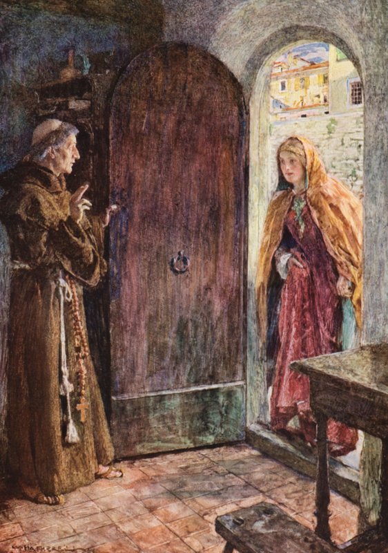 Romeo en Julia: Act II, Scene VI door William (after) Hatherell