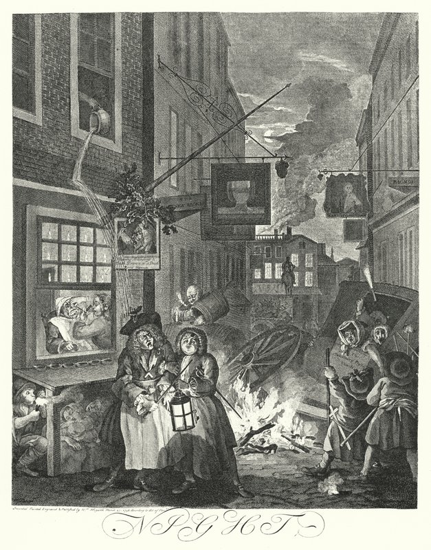 Nacht door William (after) Hogarth