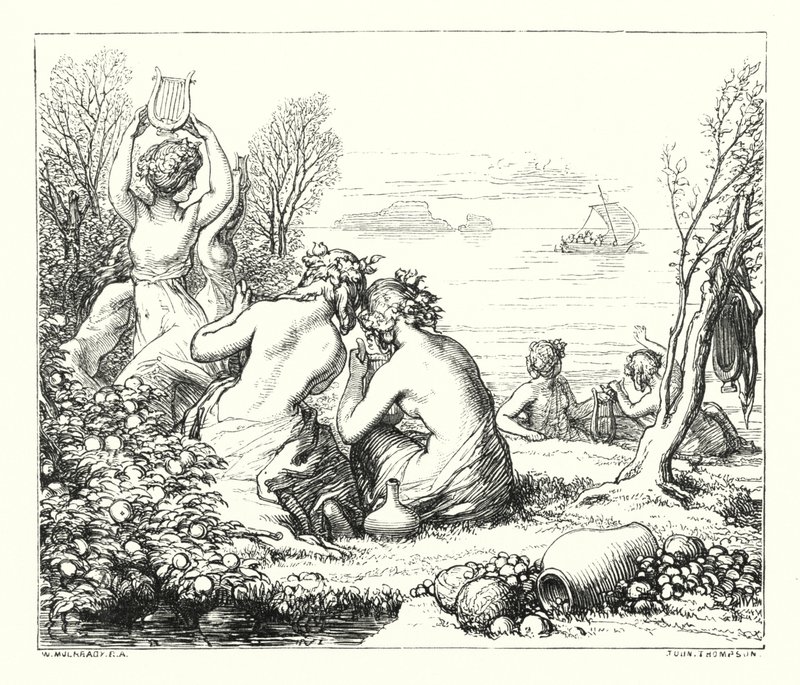 De Zeemeerminnen door William (after) Mulready