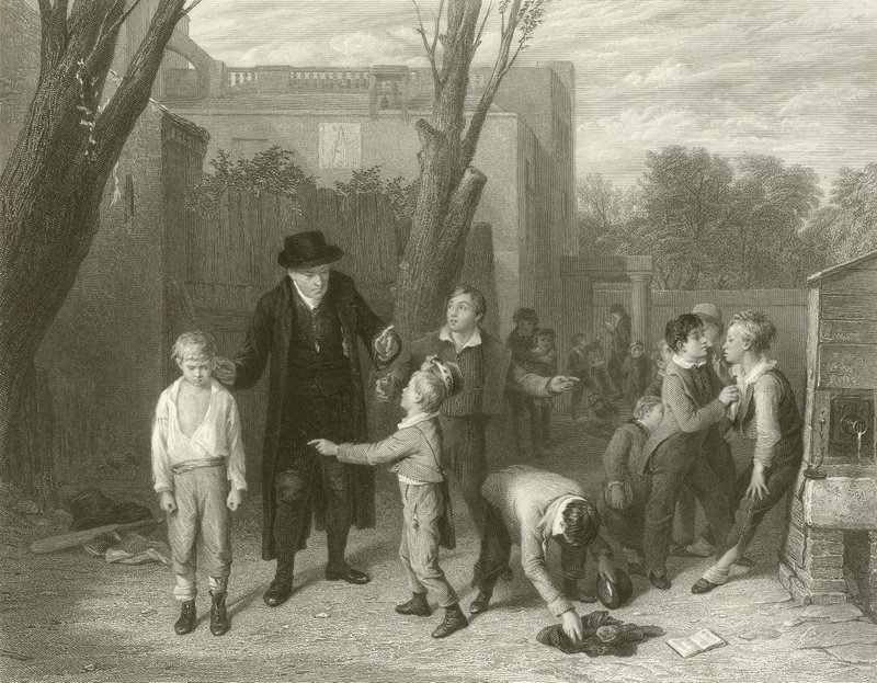 Het gevecht onderbroken (gravure) door William (after) Mulready