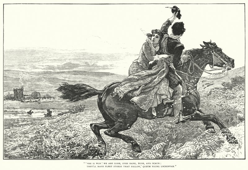 Lochinvar (gravure) door William (after) Small