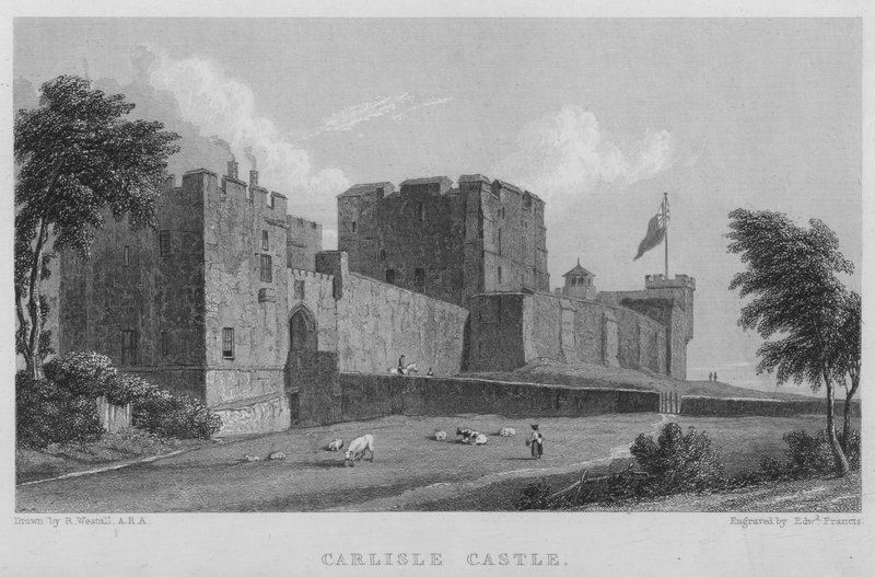 Carlisle Kasteel (gravure) door William (after) Westall