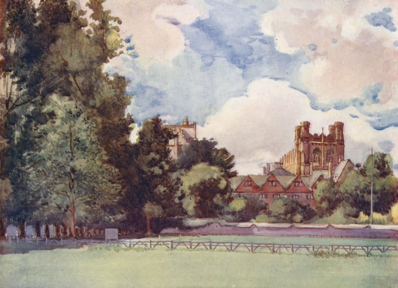 Christchurch Meadows, de modieuze plek toen "Tom Brown" en "Verdant Green" studenten waren door William Ainsworth Wildman