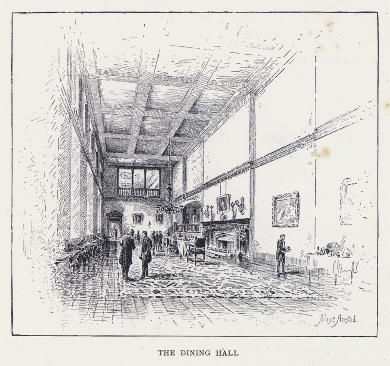 De Eetzaal (gravure) door William Alexander Ansted