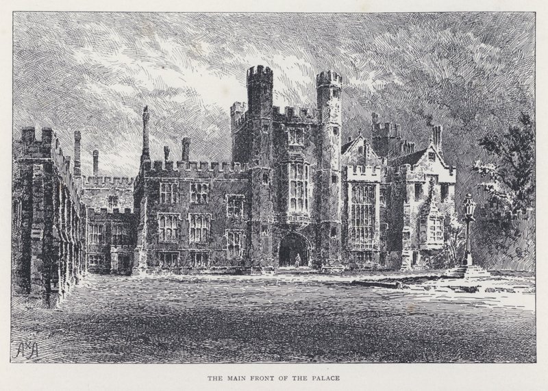 De Hoofdingang van het Paleis (gravure) door William Alexander Ansted