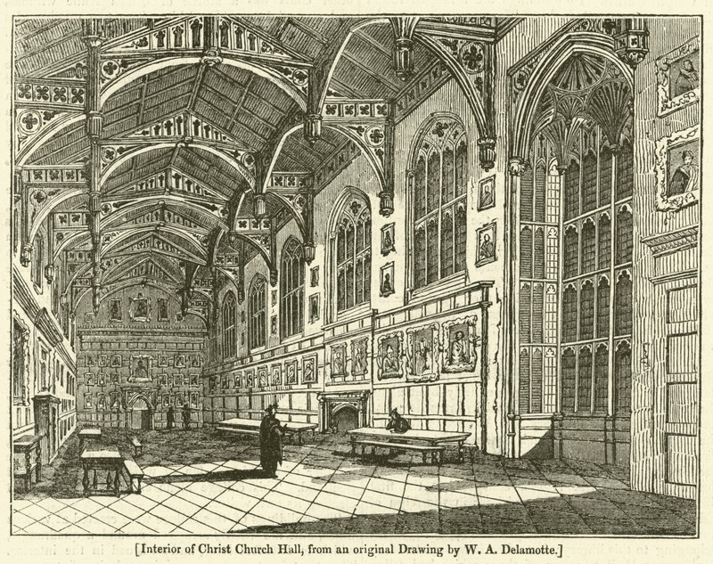 Interieur van Christ Church Hall door William Alfred Delamotte