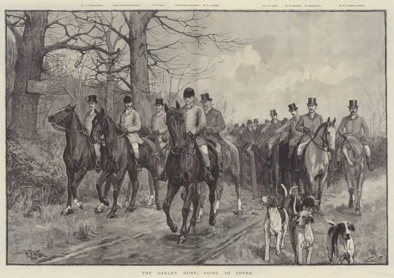 De Oakley Hunt, op weg naar de dekking door William Barnes Wollen