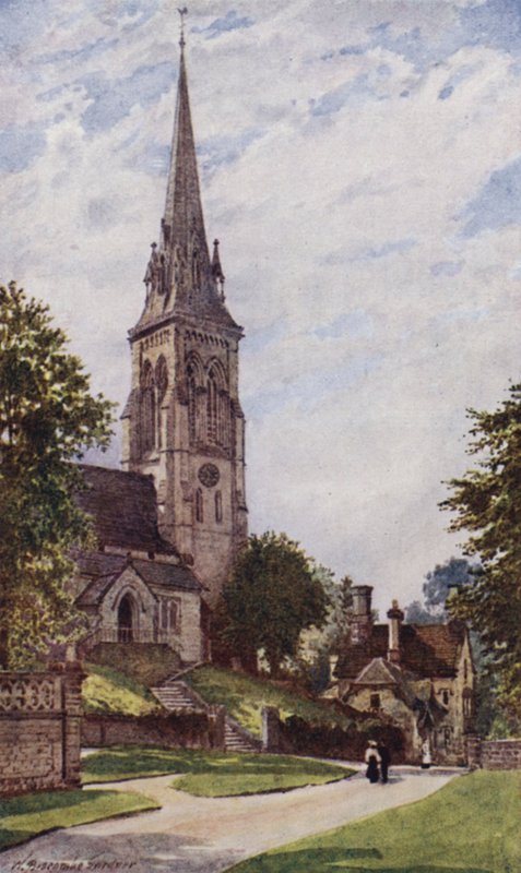 Edensor Kerk, Chatsworth door William Biscombe Gardner