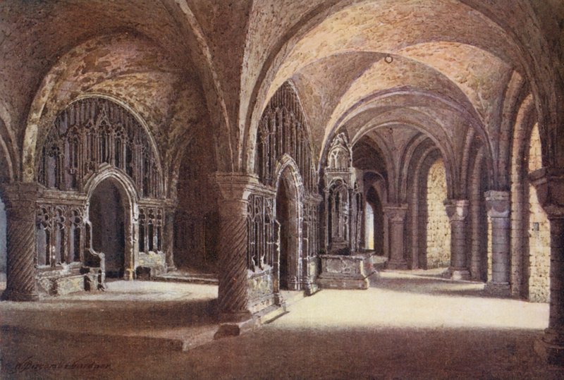 De Kapel van "Onze Lieve Vrouw" in de Onderkerk, Canterbury Kathedraal door William Biscombe Gardner