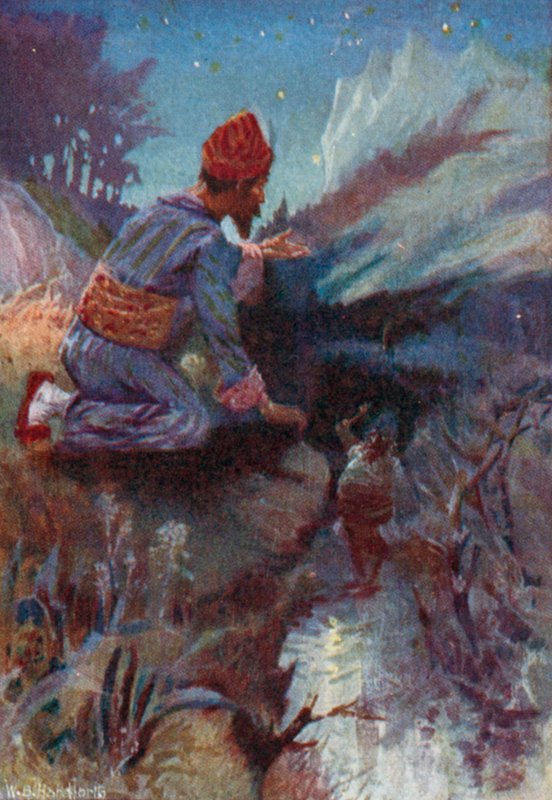 Illustratie voor Vathek, Een Arabisch Verhaal, door William Beckford door William Bradshaw Handforth