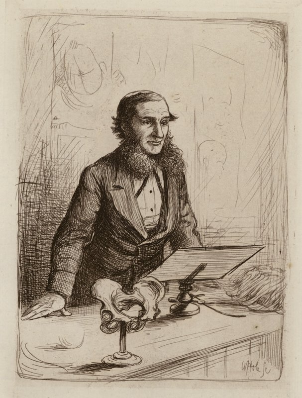 Alexander Russell Simpson, Professor van Verloskunde en Ziekten van Vrouwen en Kinderen (gravure) door William Brassey (after) Hole
