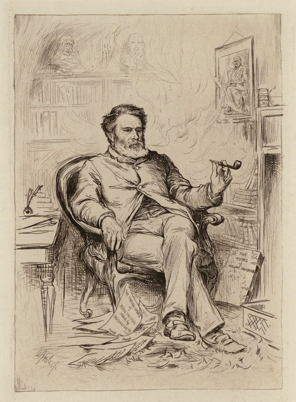 David Masson, Professor Retorica en Engelse Literatuur door William Brassey (after) Hole