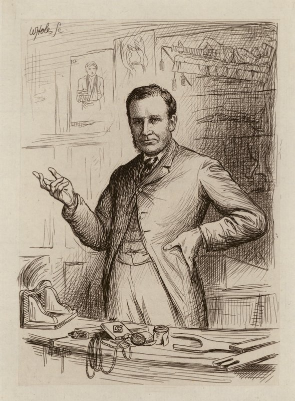 John Chiene, Professor van Chirurgie (gravure) door William Brassey (after) Hole