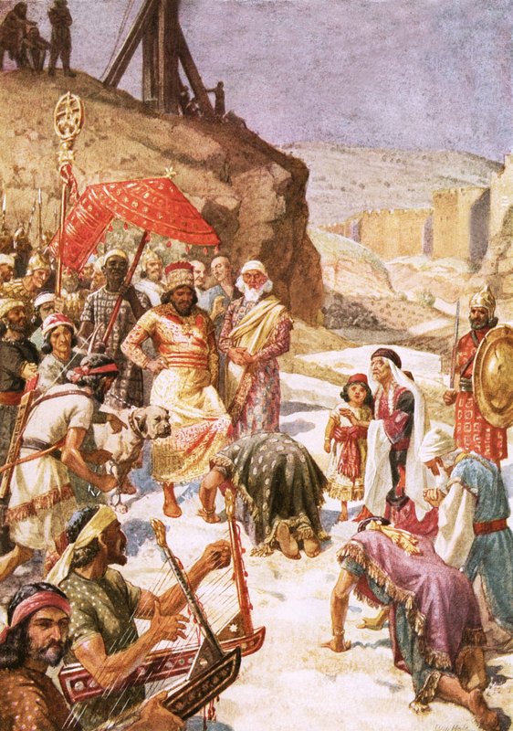 De onderwerping van Coniah aan Nebukadnezar, 587 v.Chr. door William Brassey Hole