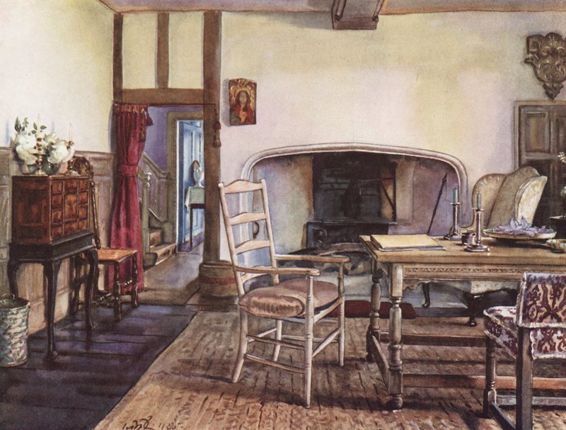 Interieurdecoratie: Een witte hal door William Bruce Ellis Ranken