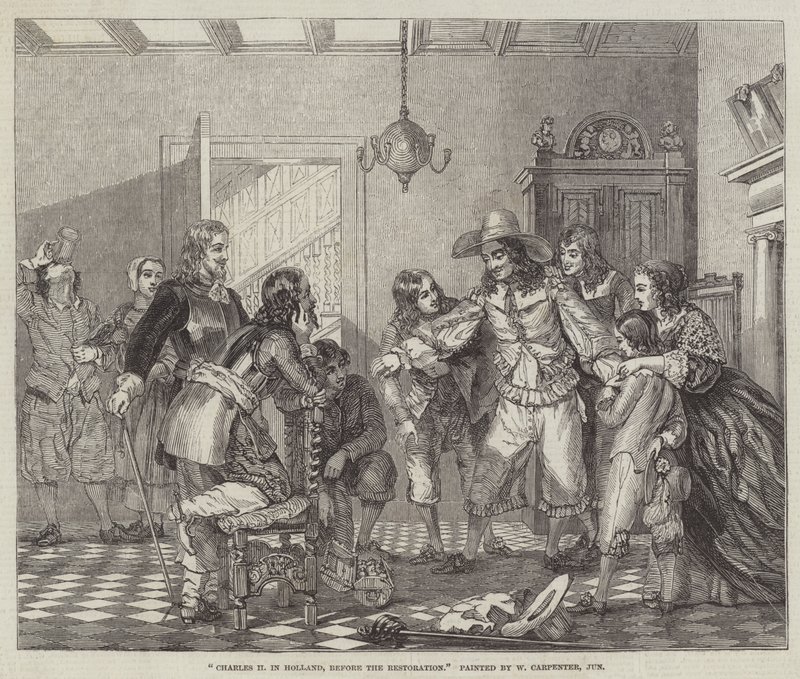 Karel II in Holland, voor de Restauratie door William Carpenter