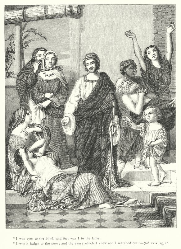 De voorspoedige dagen van Job door William Charles Thomas (after) Dobson