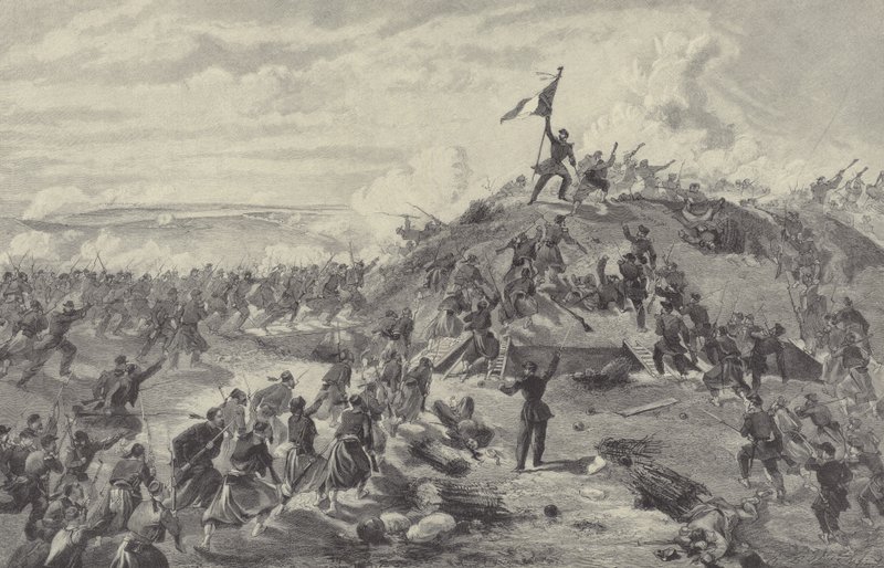Inname van de Malakoff Redoute door de Fransen, Beleg van Sebastopol, 8 september 1855 door William Crimea Simpson