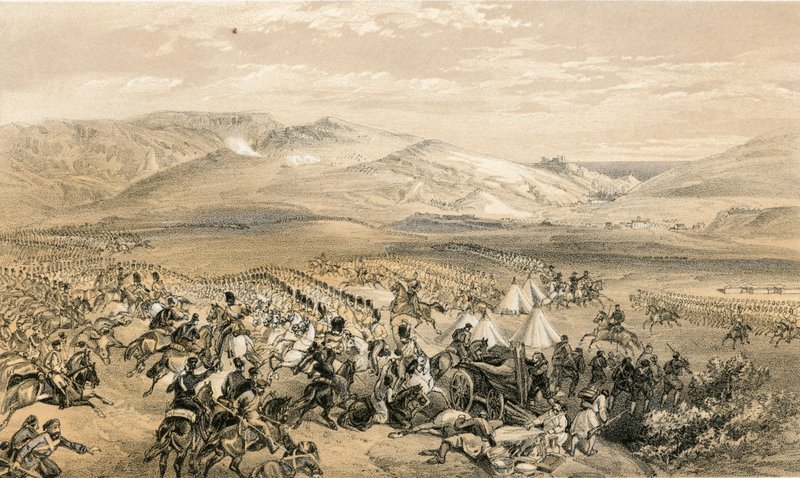 Aanval van de zware cavaleriebrigade, 25 oktober 1854 door William Crimea Simpson